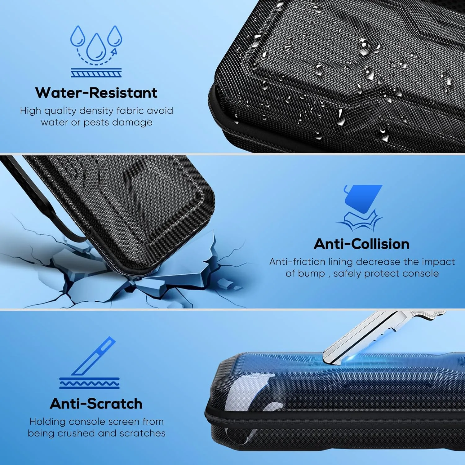 FYOUNG 3 in 1 Accessories Bundle for Playstation Portal, Carrying Case & Hard PC Clear Cover Skins Set with Screen Protector, Protective Shell Portable Travel Handbag for PS5 Portal Remote Player