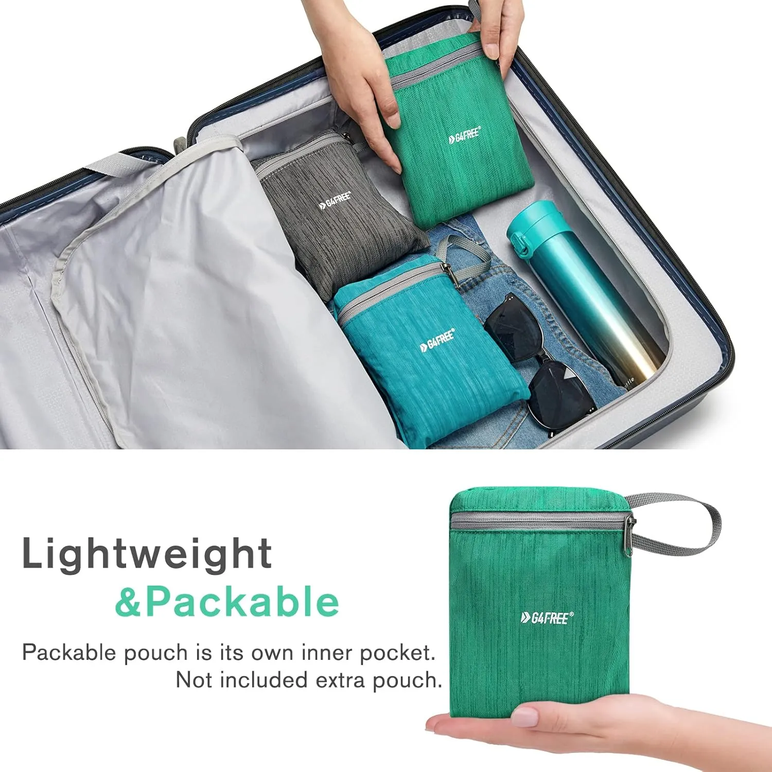G4Free 10L/15L Hiking Backpack Lightweight Packable Hiking Daypack Small Travel Outdoor Foldable Shoulder Bag