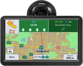 GPS Navigator for Car, Truck GPS Navigation System, 7 inch 256M 16GB Touch Screen Sat Nav Trucker Vehicle GPS Unit, Voice Turn Direction Guidance, Speed Warning, North America Map Lifetime Free Update