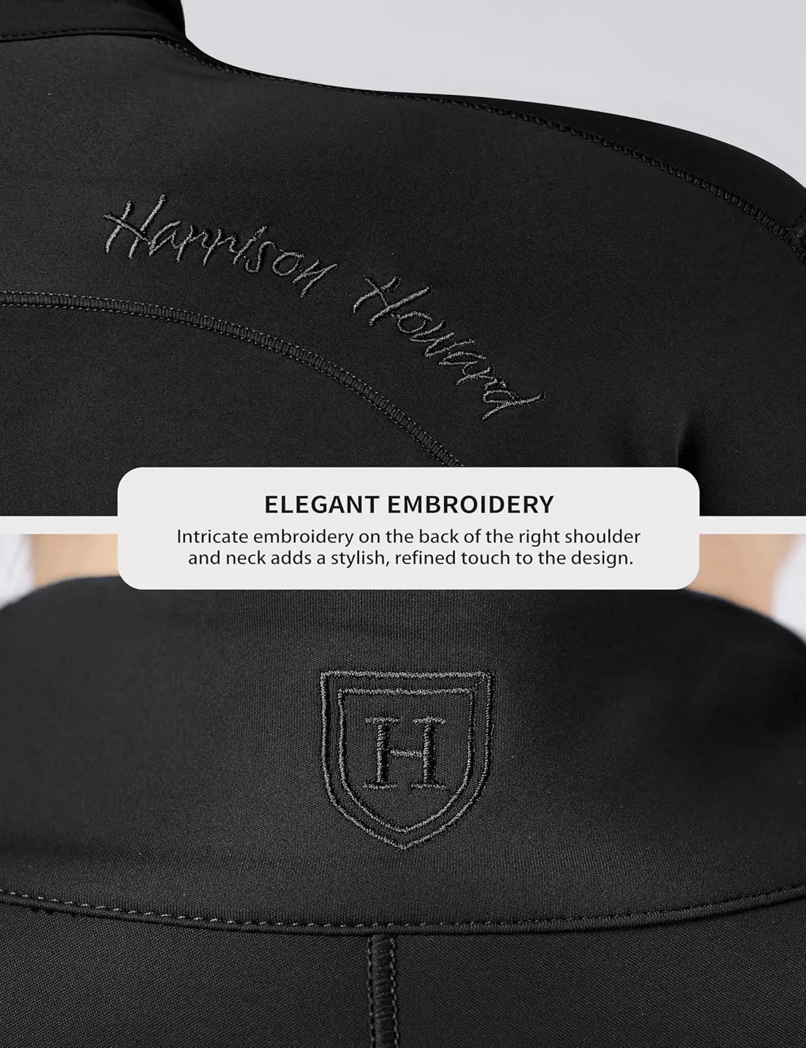 Harrison Howard Women's Equestrian Sweat Absorption Quick Drying Horse Riding Long Sleeve Shirt 1/4 Zip Base Layer