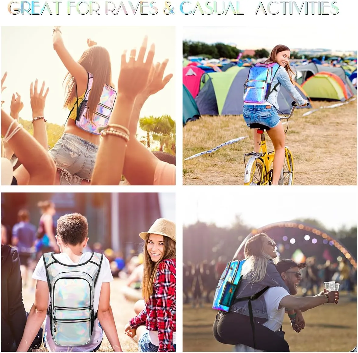 Hydration Pack, Water Backpack with 3L Hydration Bladder Lightweight Insulation, Festival Essential, Rave Hydration Backpack, Hydropack Backpack for Rave, Hiking, Biking, Running, Festival Gear