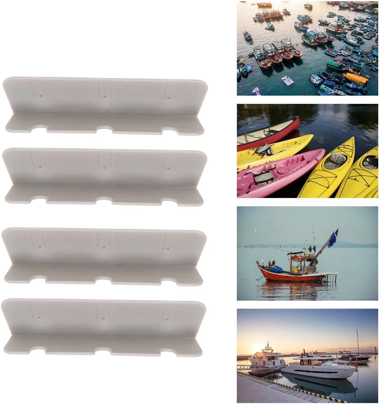 Inflatable Boat Seat Hook Clip, 4Pcs PVC Bracket for Inflatable Rubber Dinghy Raft Yacht Kayak Rowing Boat Accessories