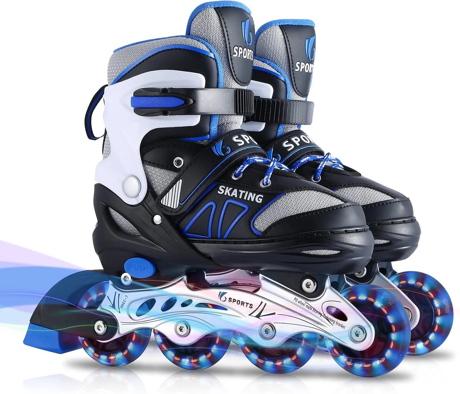 Inline Skates for Kids Girls Boys Beginners, 4 Size Adjustable Size with Light Up Wheels for Children.