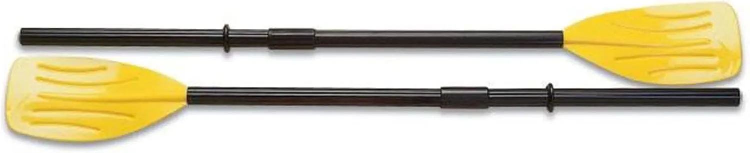 INTEX 59623E 48" Deluxe French Oars: Easy 3 Piece Assembly  Ribbed Blade  Retainer Rings  TUV RL approved  Perfect for Inflatable Boats