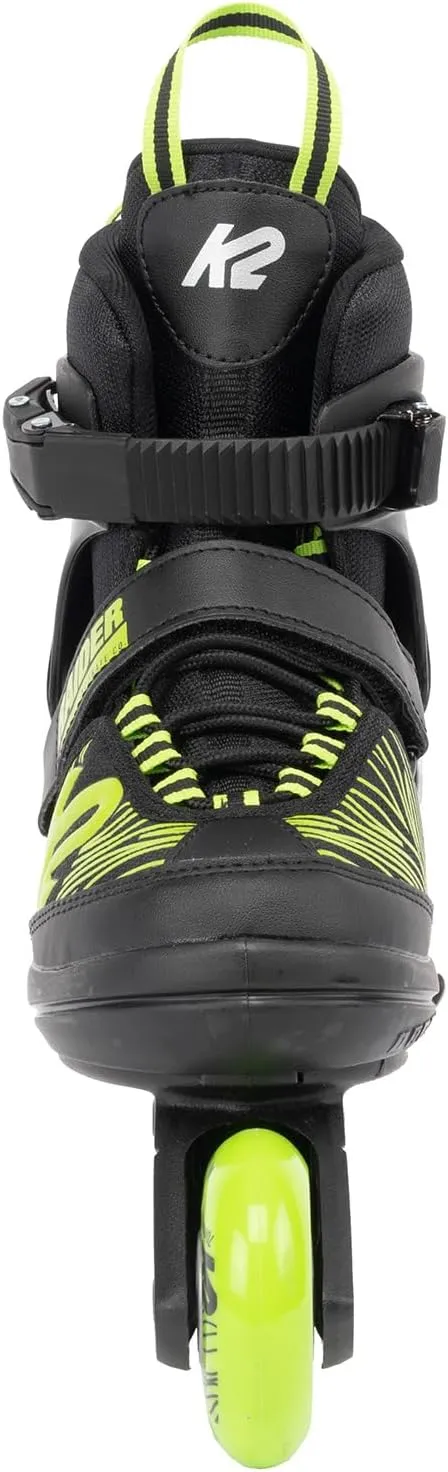 K2 Raider Black-Lime Boys Adjustable Inline Skates
