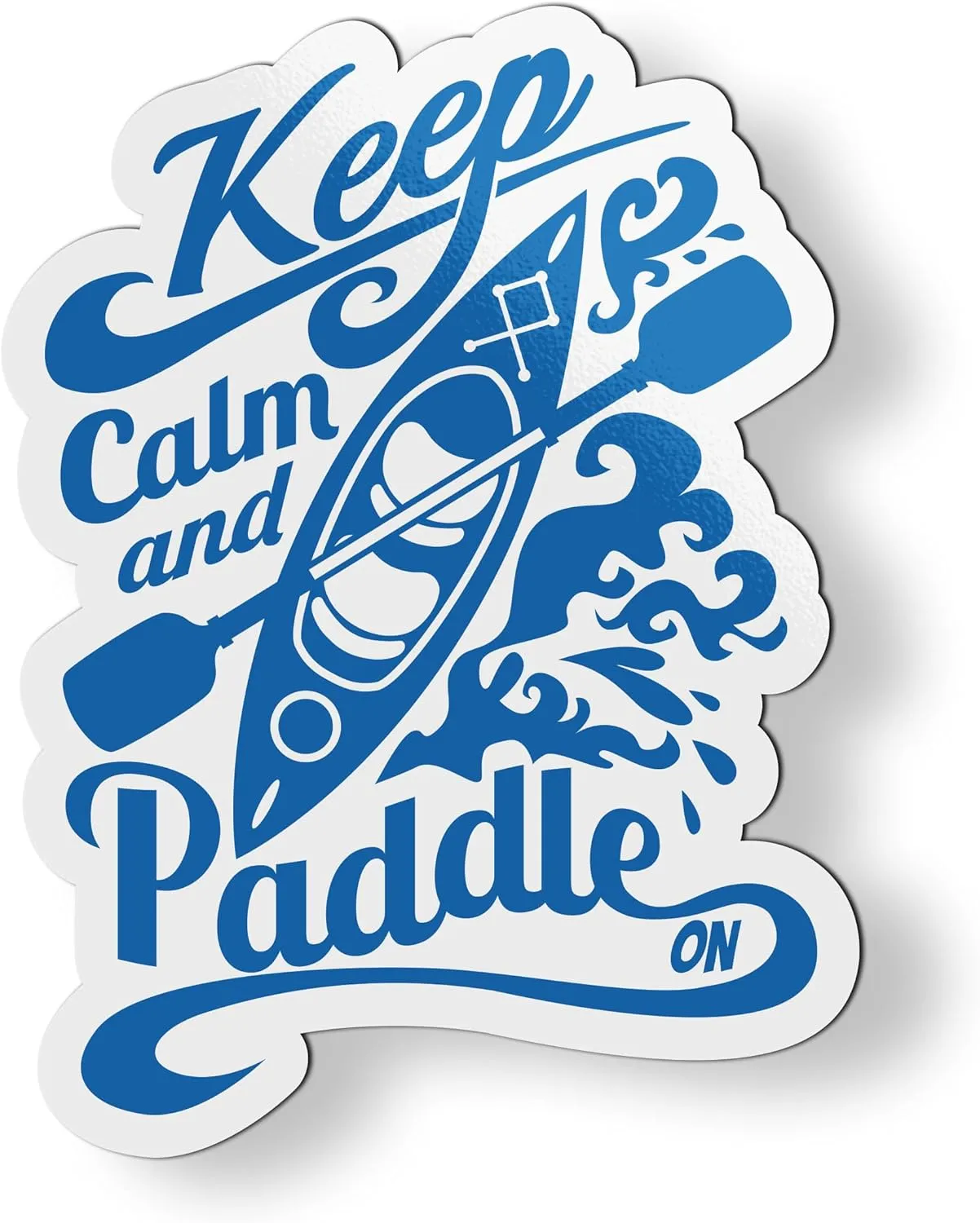 Keep Calm and Paddle On Kayaking Kayak Magnet for Car Fridge Locker Metal Door - 3.5"