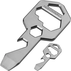 Keychain Multi-Tool 100% Stainless Steel, Edc Survival Tactical Gear, 10 Tools in 1 [Bottle Opener, Wrench, Screw Driver, Key Clip, etc.] Universal Everyday Carry Pocket and Backpack Tool (2-Pack)