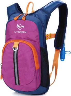 Kids Hydration Backpack, Hiking Backpack for Boys or Girls with 1.5L Water Bladder
