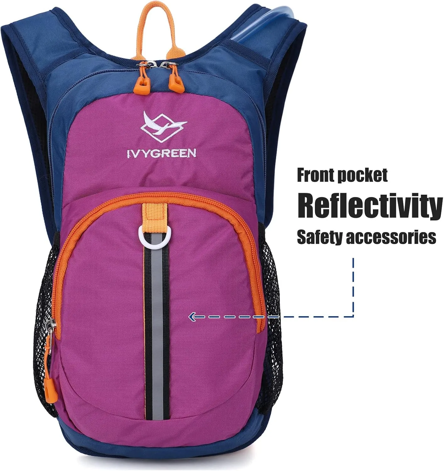 Kids Hydration Backpack, Hiking Backpack for Boys or Girls with 1.5L Water Bladder