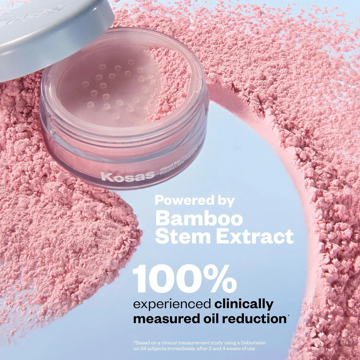 Kosas Cloud Set Loose Powder  Translucent Setting   Blurring Talc-Free Face Powder in Translucent Candy (Ultra Sheer Pink)