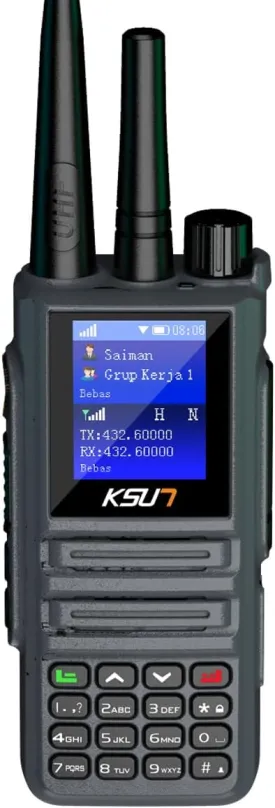 KSUN 4G Network Radio & UHF Two Way Radio WiFi Walkie Talkie Long Range with Bluetooth Dual PTT Antenna Handheld Transceiver w/GPS, POC Mobile Radio, Type-C Charging, ZL8668