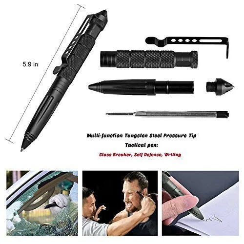 Lanqi Gifts for Men, Emergency Survival kit 14 in 1, Survival Gear, Tactical Survival Tool for Cars, Camping, Hiking, Hunting, Fishing (Survival kit 3)