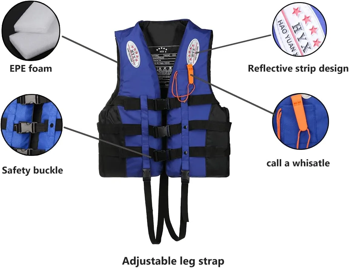 lifejackets for Adults,lifevest Lightweight Swim Vest for Water Sports Fishing Sailing Surfing and Boating,Kayak Jacket with Adjustable Straps
