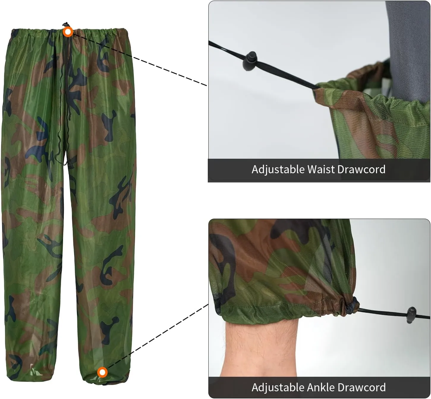 LOOGU Mosquito Suits, Net Bug Pants & Jacket Hood Sets - Ultra-fine Mesh - With Fishing, Hiking, Camping and Gardening