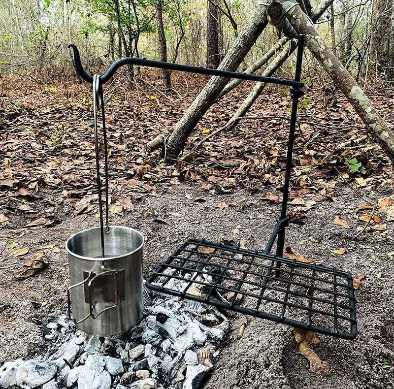 Lord & Field Bushcraft Grill Set w/ Waxed Canvas Carrying Case