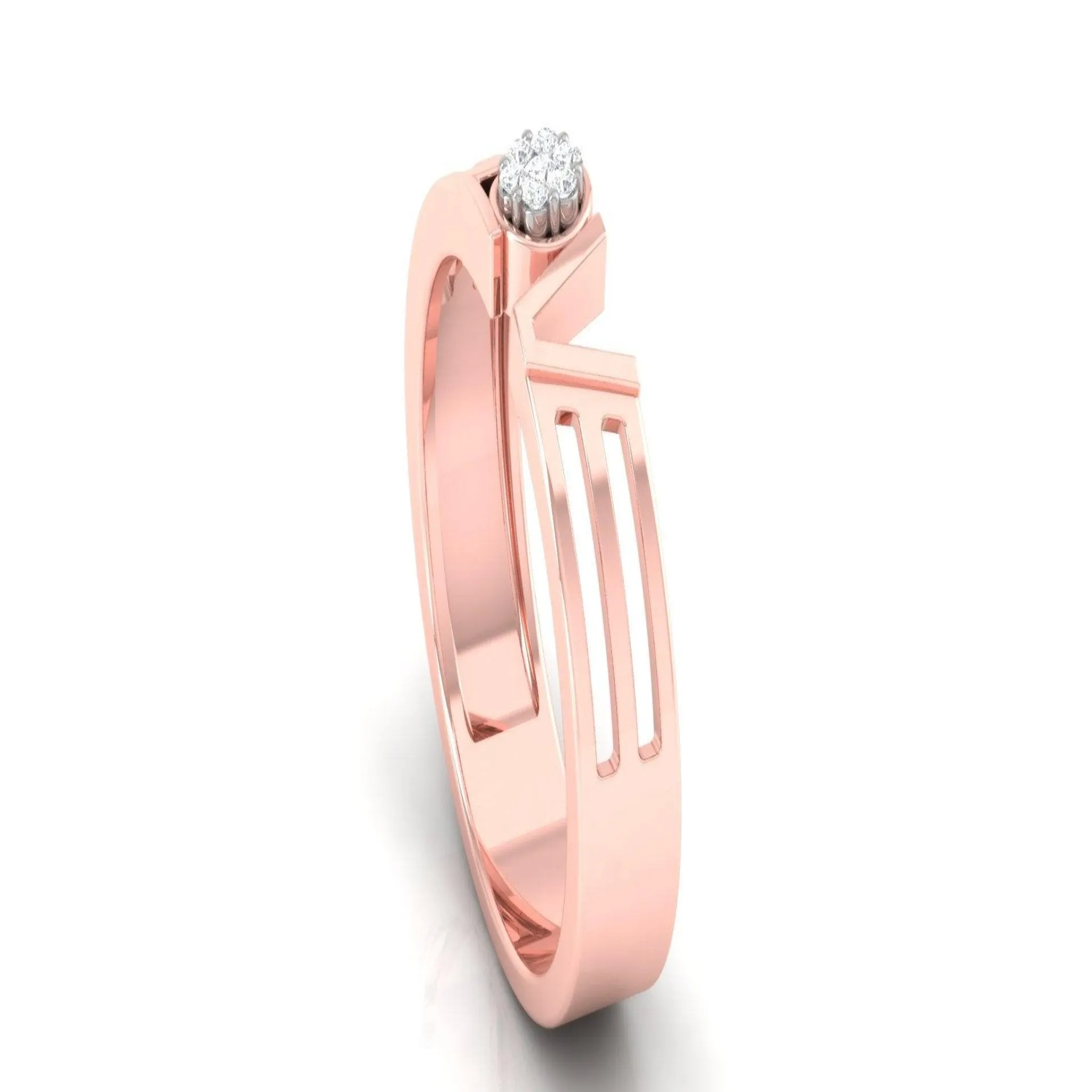 Love Script Rose Gold Silver Adjustable Eternal Band For Couple
