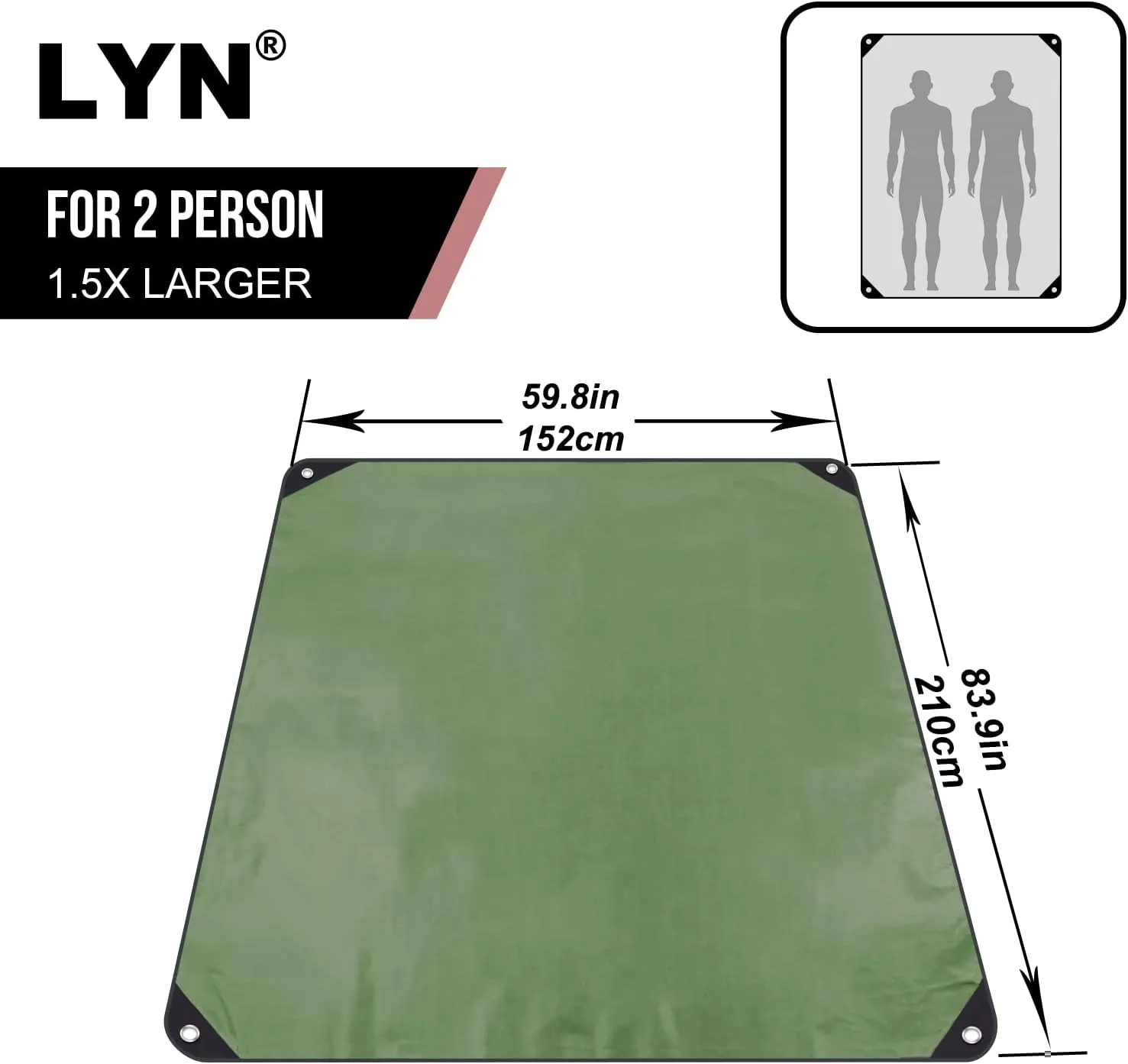 LYN Heavy Duty Emergency Blanket Survival Gear Waterproof Insulated Blanket Emergency Tarp for Camping, Hiking, Bushcraft