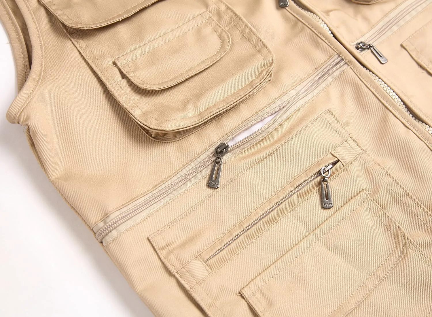 Mens Fishing Vest Summer Outdoor Work Safari Travel Photo Vest with Multi Pockets