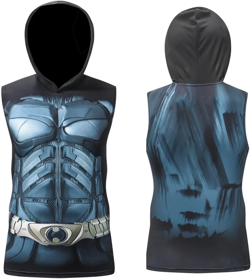 Mens Sleeveless Hoodie Gym Tank Tops Bodybuilding Sleeveless Workout Hoodie Muscle Cut Off Sweatshirt for Men