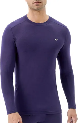 Mens Smart Thermal Base Layer - Long Sleeve Shirt with Temperature Regulation for Athletic, Hiking, Running