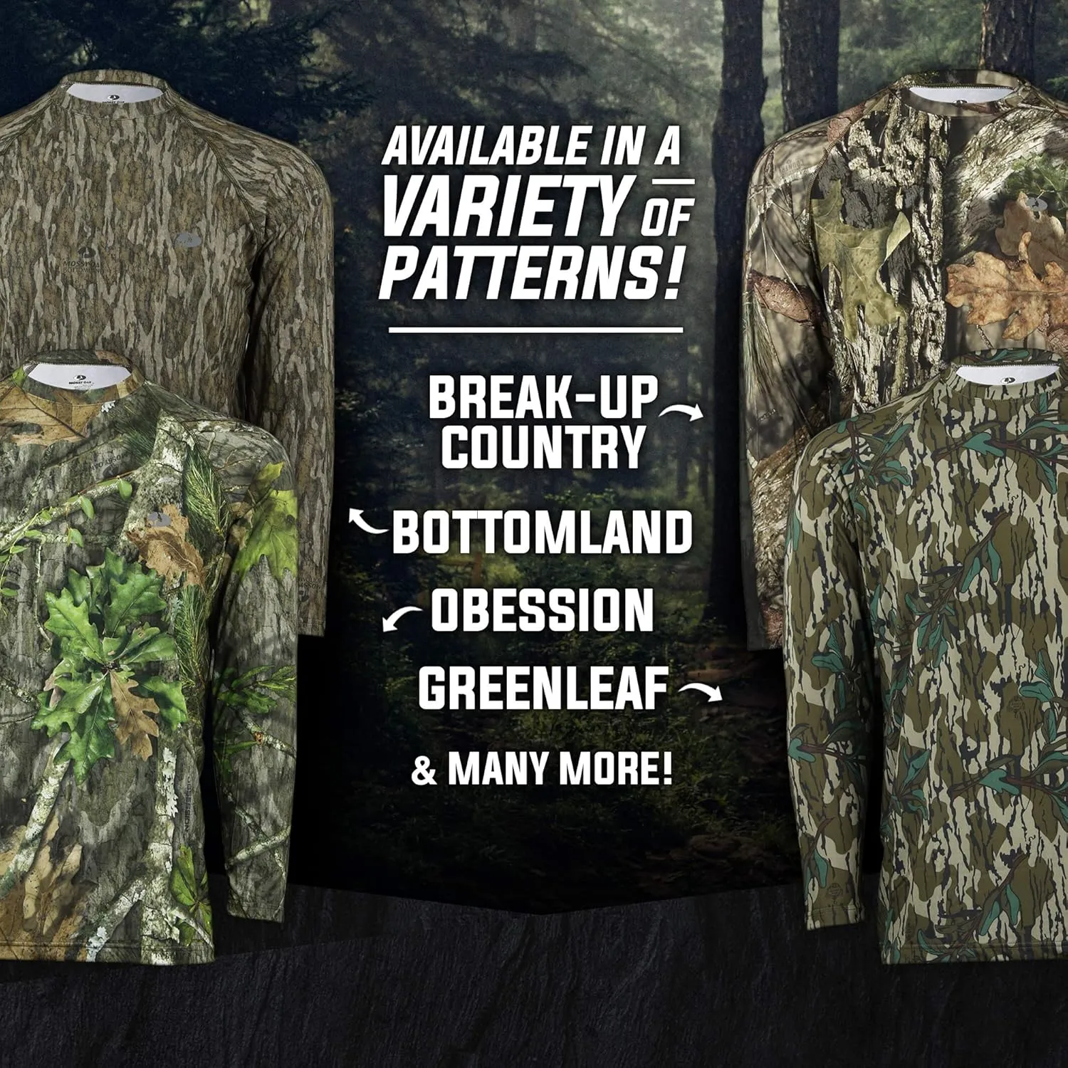 Mossy Oak Camo Hunting Shirts for Men Long Sleeve