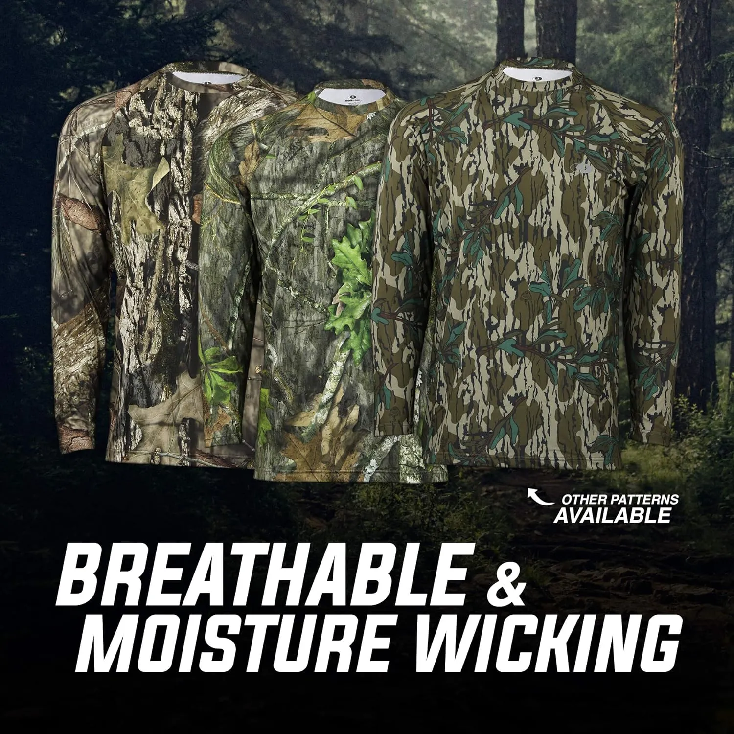 Mossy Oak Camo Hunting Shirts for Men Long Sleeve