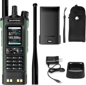 New BAOFENG UV-32 Walkie Talkie GPS 10W Bluetooth APP Programming Multi Band Wireless Copy Frequency Type-C UV32 Ham 2 Way Radio