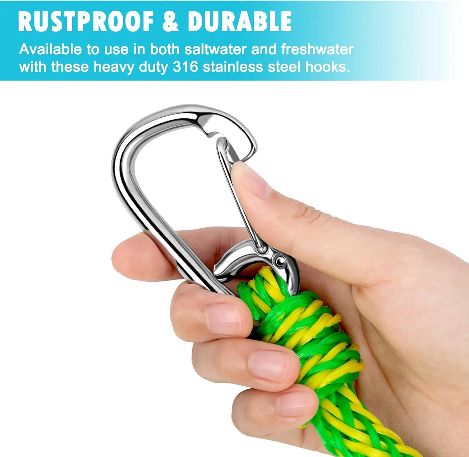 Obcursco Kayak Tow Line,Drift Sock Anchor Rope for Fishing Boat,Buoy Float Docks for Lake Jet Ski Boat Accessories (12-20FT)