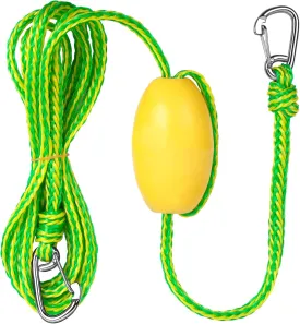 Obcursco Kayak Tow Line,Drift Sock Anchor Rope for Fishing Boat,Buoy Float Docks for Lake Jet Ski Boat Accessories (12-20FT)