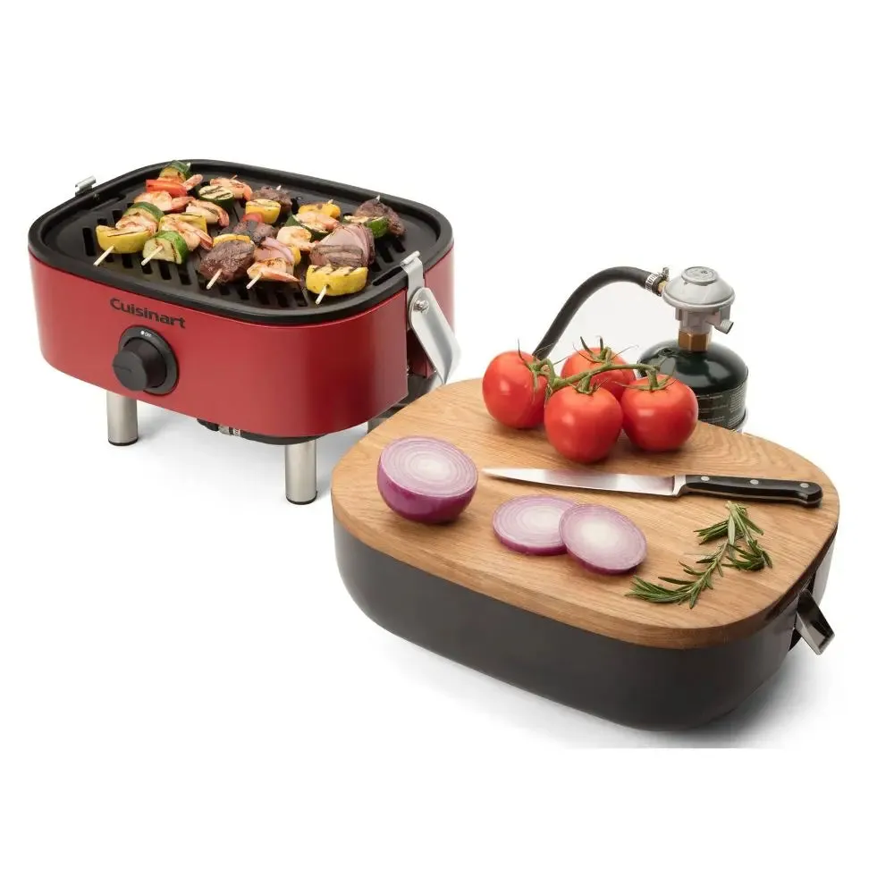 Open Box - Cuisinart 1-Burner Venture Portable Gas Grill CGG-750 Red
