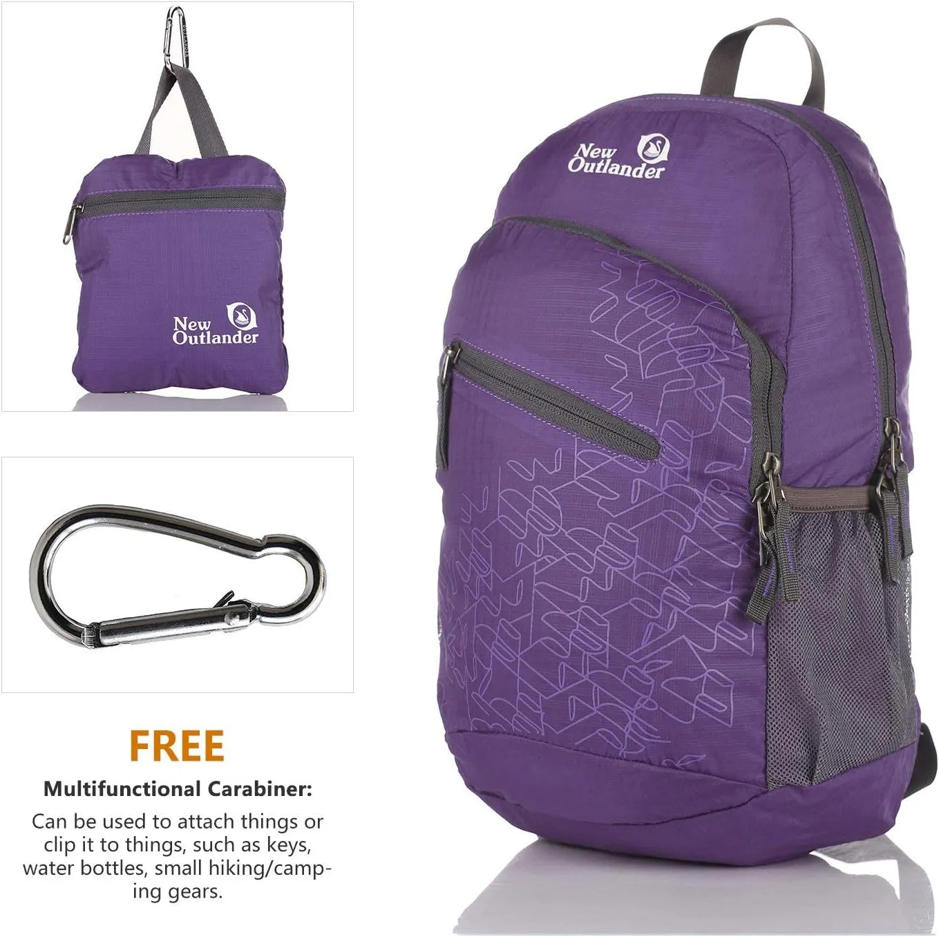 Outlander Packable Handy Lightweight Travel Hiking Backpack Daypack