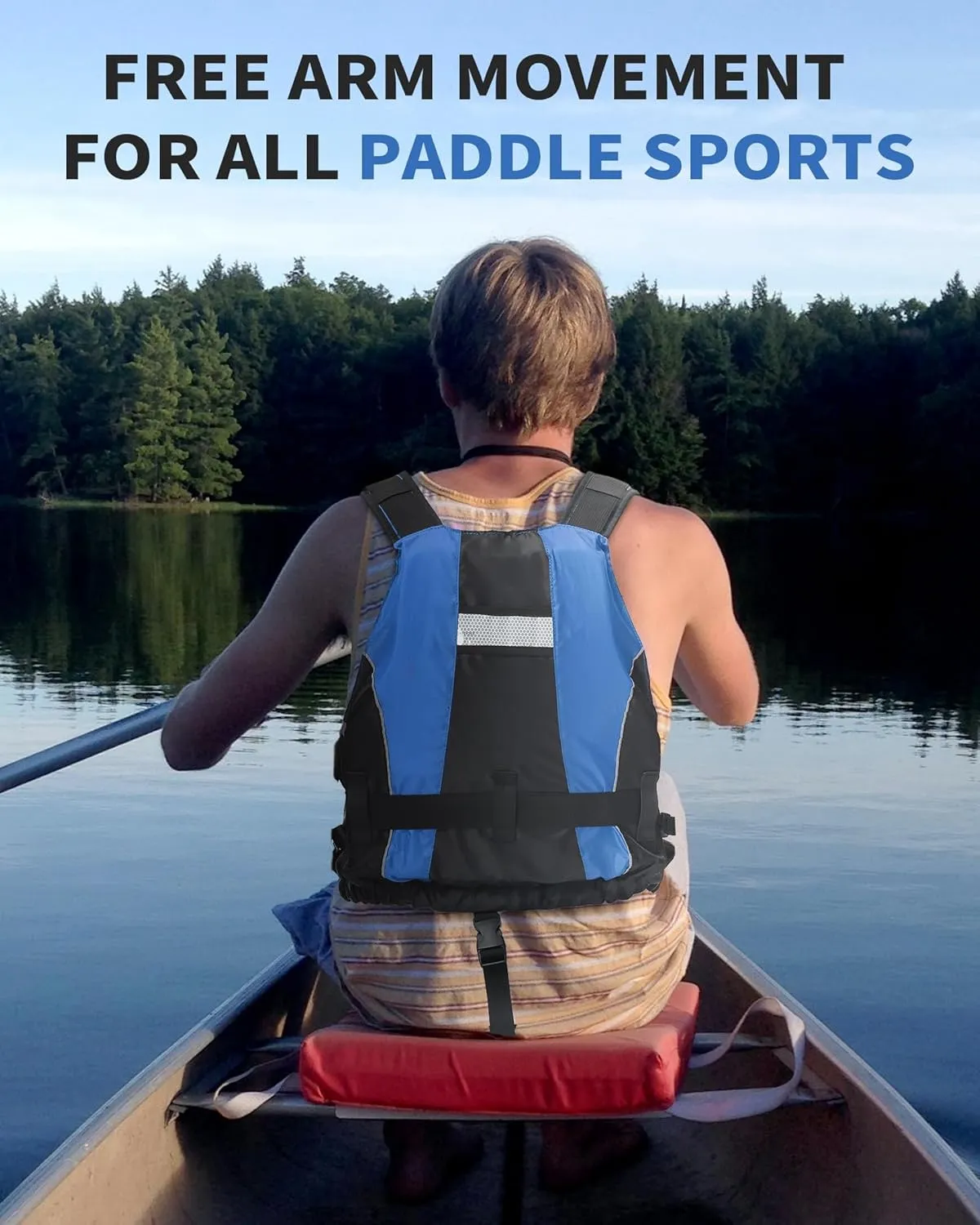 Owntop Swim Jacket Adult | Adjustable Crotch Strap | Large Armhole | Sturdy Zipper & Buckle | Kayak, Boating, Fishing, Paddle Sports