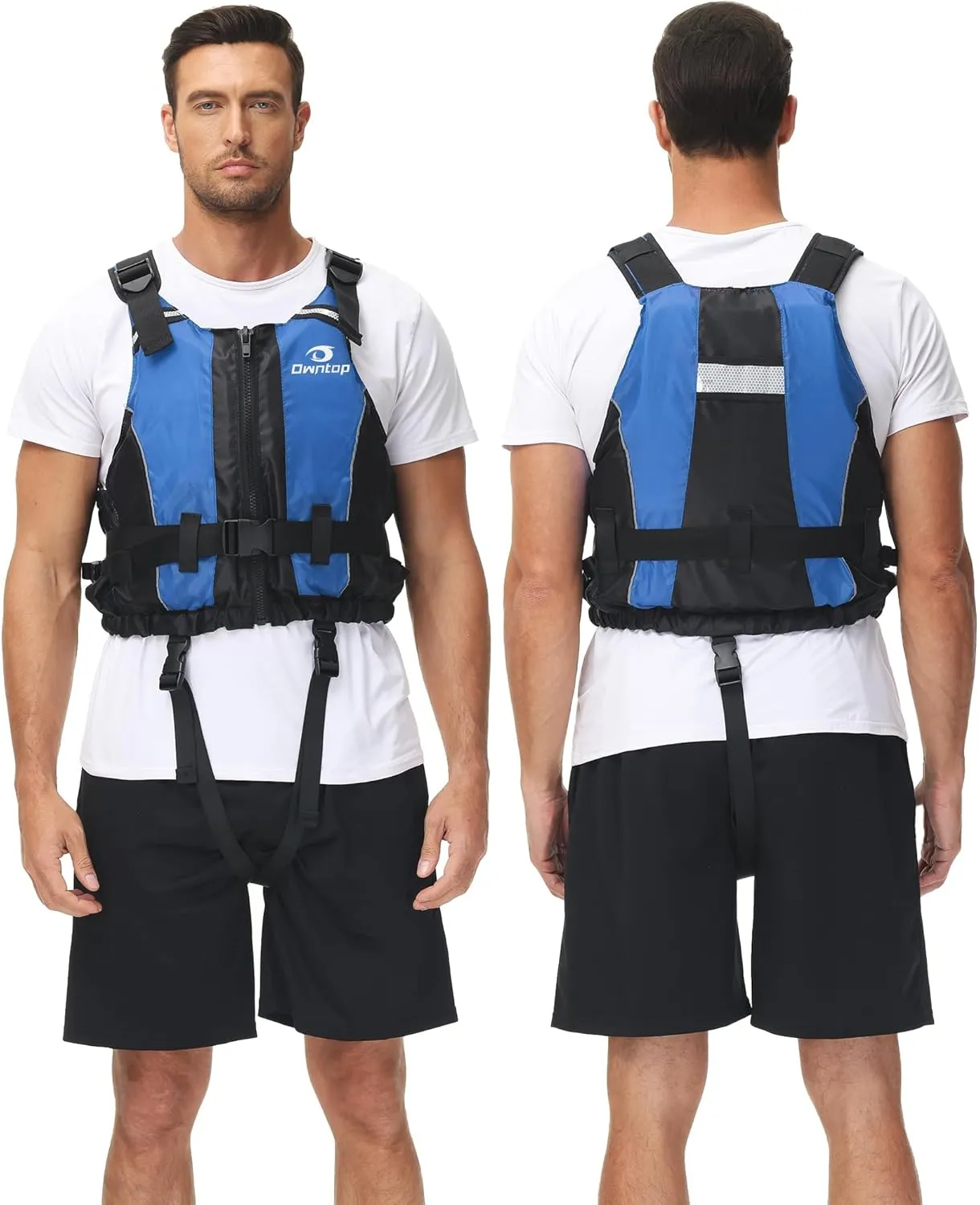 Owntop Swim Jacket Adult | Adjustable Crotch Strap | Large Armhole | Sturdy Zipper & Buckle | Kayak, Boating, Fishing, Paddle Sports