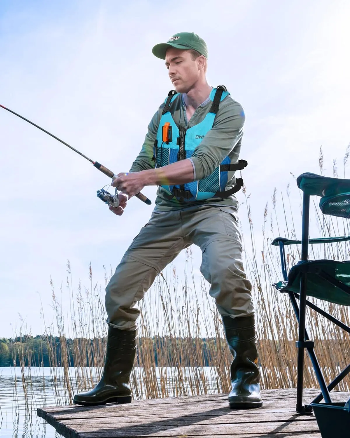 Owntop Swim Jacket Adult Youth | Hydration Pack | Dual Mesh Pockets | Attached Whistle | Ultra-Thin for Freer Movement | Kayak, Boating, Fishing, All Watersports