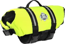 Paws Aboard Dog Life Jacket - Keep Your Canine Safe with a Neoprene Life Vest for Swimming and Boating - Available in Different Sizes, Color and Design to Choose - Neon Yellow, Medium