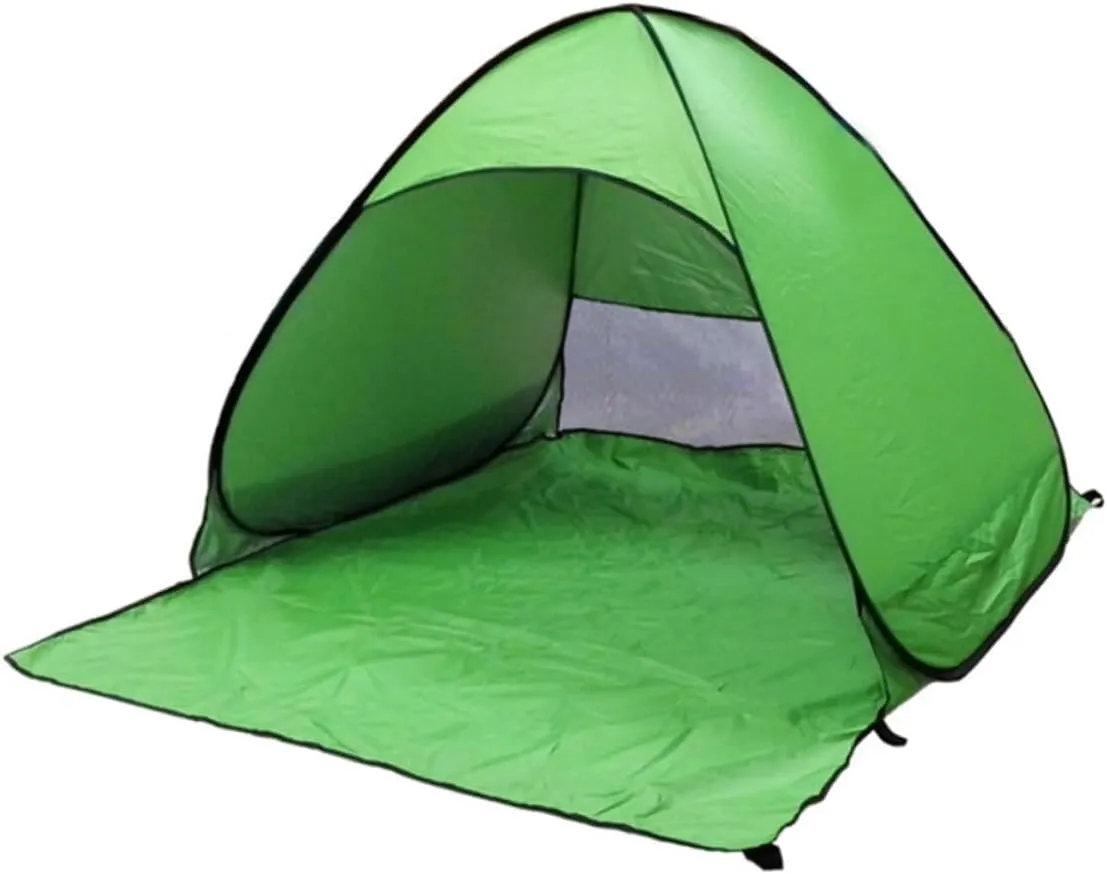 Portable Automatic Pop Up Beach Tent UV Protection Sun Shelter for Outdoor Camping Green for Family Beach Trips and Picnics