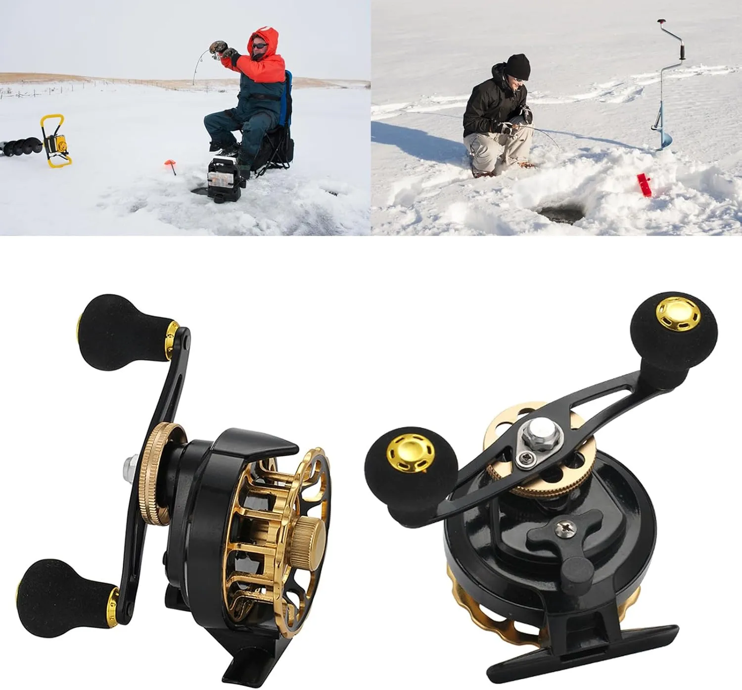 Portable Raft Fishing Reel Right/Left Handed Fishing Raft Wheel Winter Ice Fishing Reel Portable Fish Tackle Easy to Use