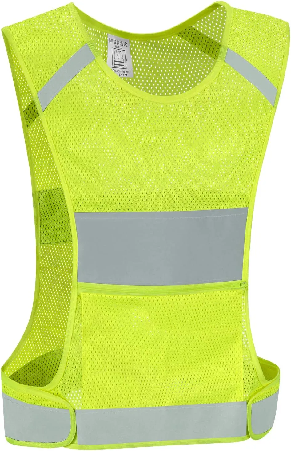 Reflective Vest Safety Running Gear with Pocket,High Visibility for Running,Biking,Walking,Women & Men
