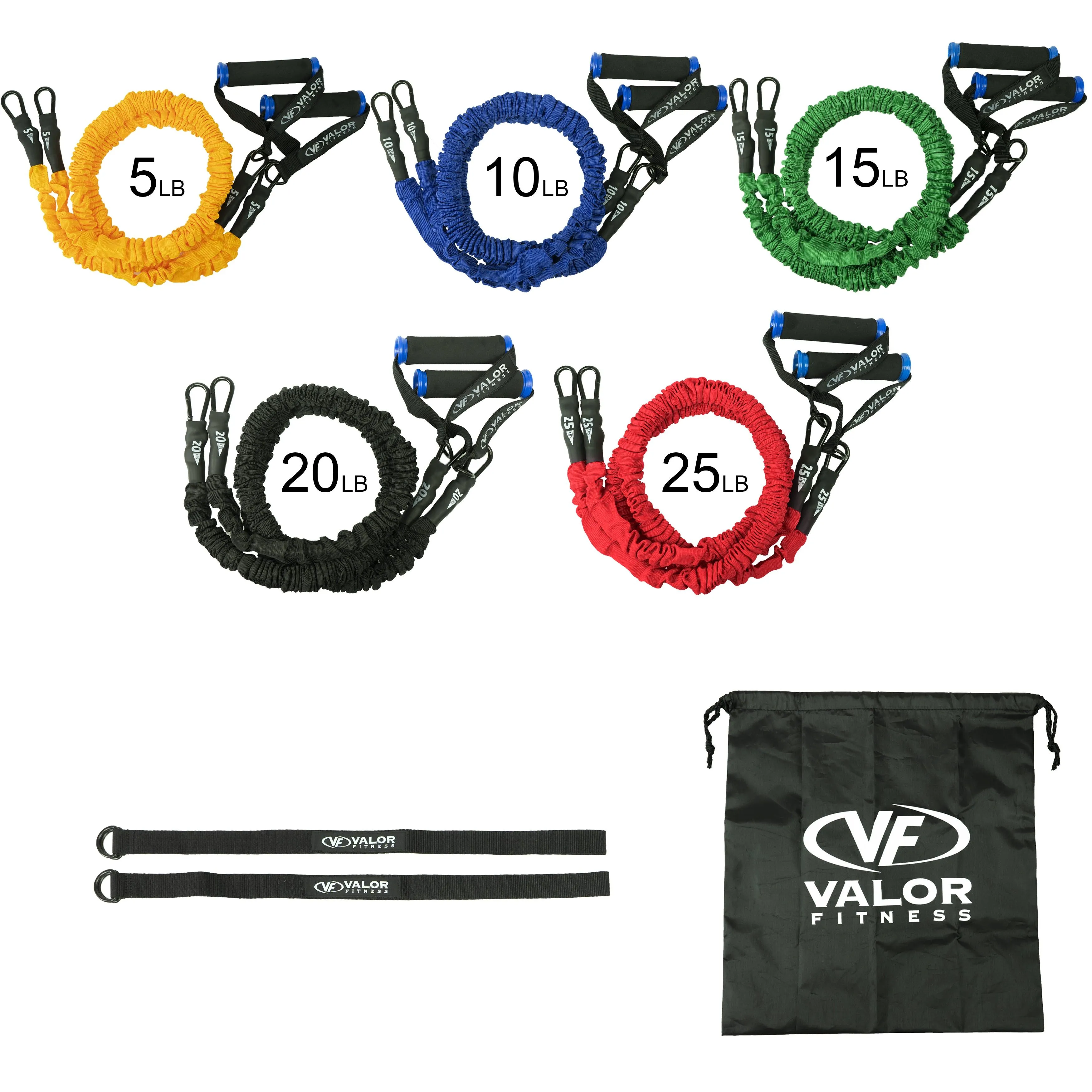 Resistance Bands with Handles (Multiple Sizes)