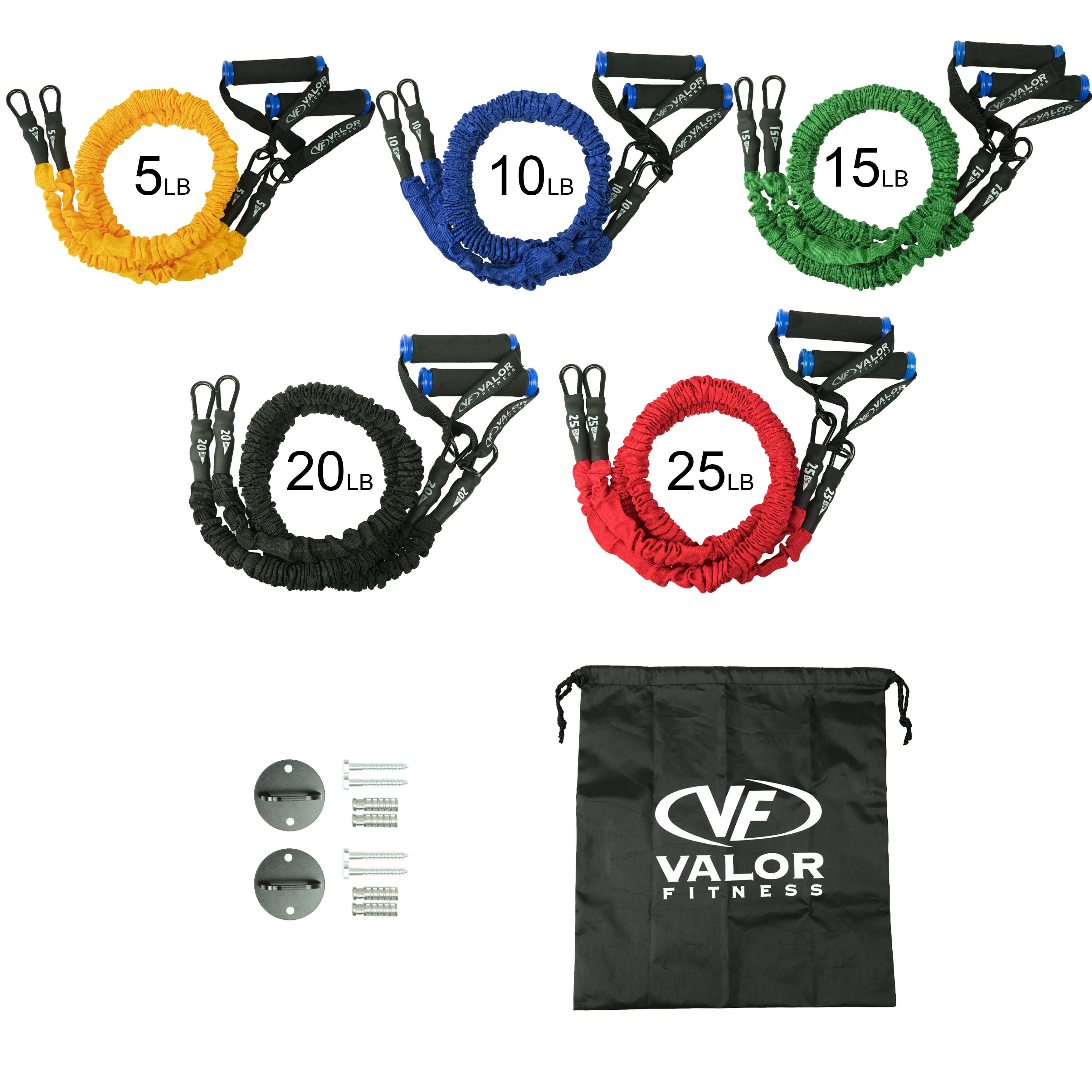 Resistance Bands with Handles (Multiple Sizes)
