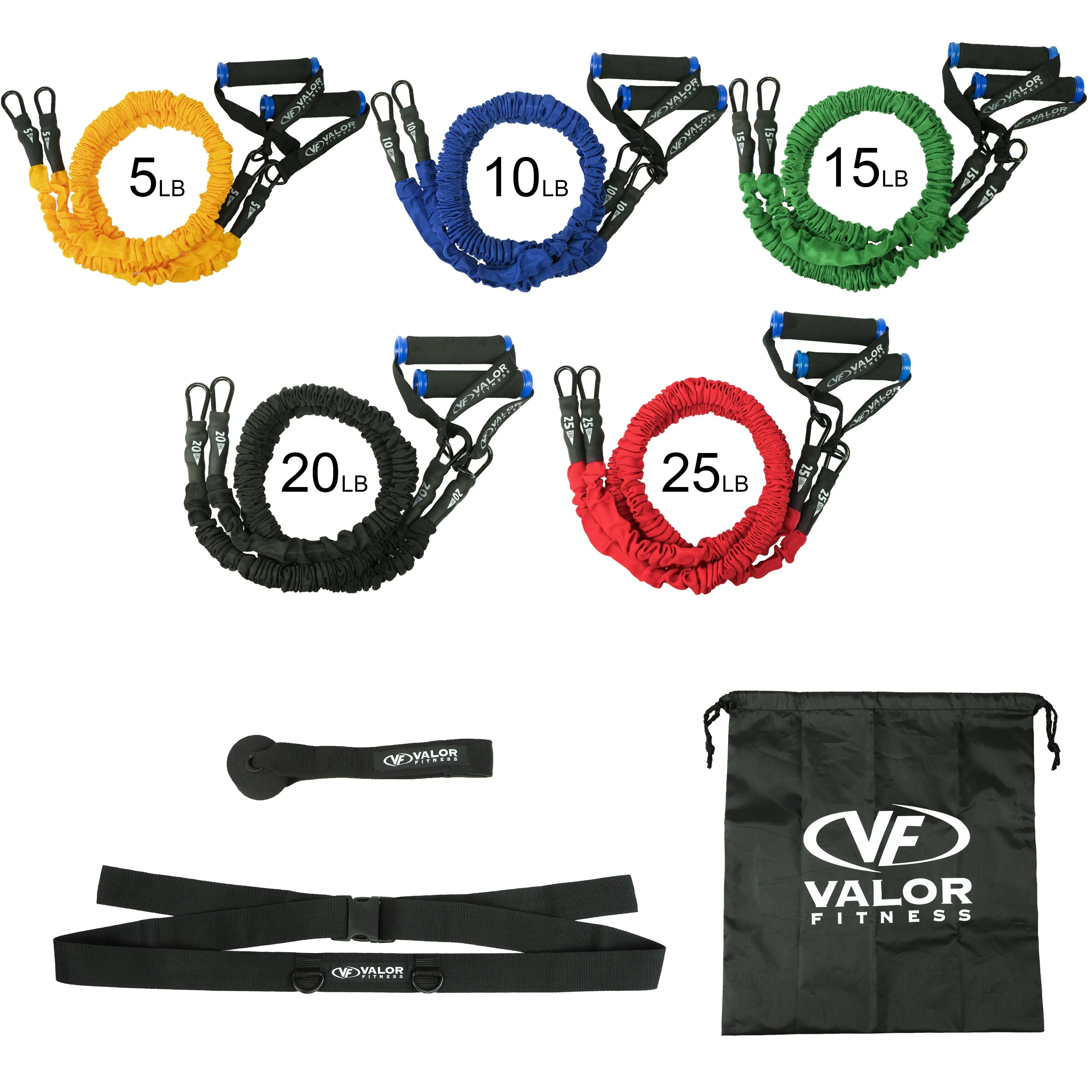 Resistance Bands with Handles (Multiple Sizes)