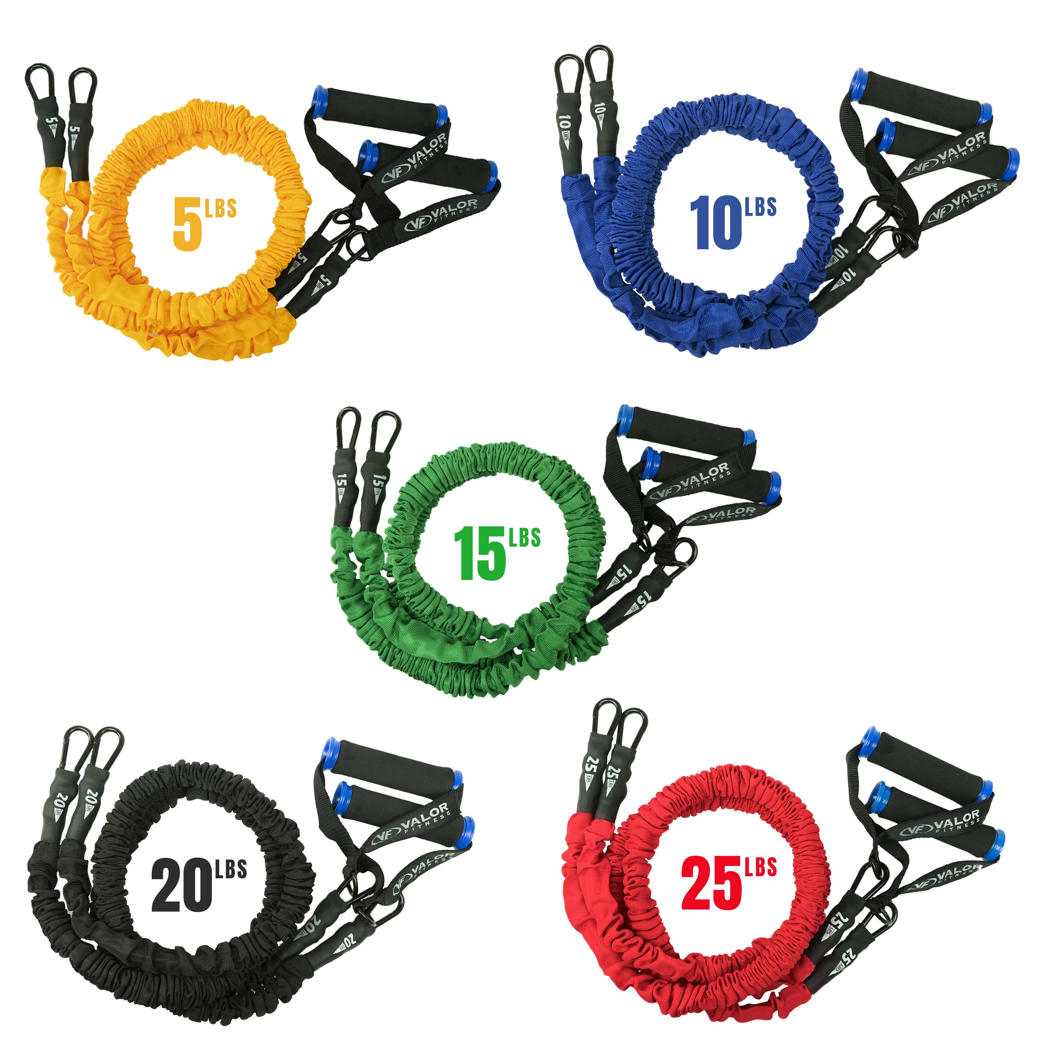 Resistance Bands with Handles (Multiple Sizes)