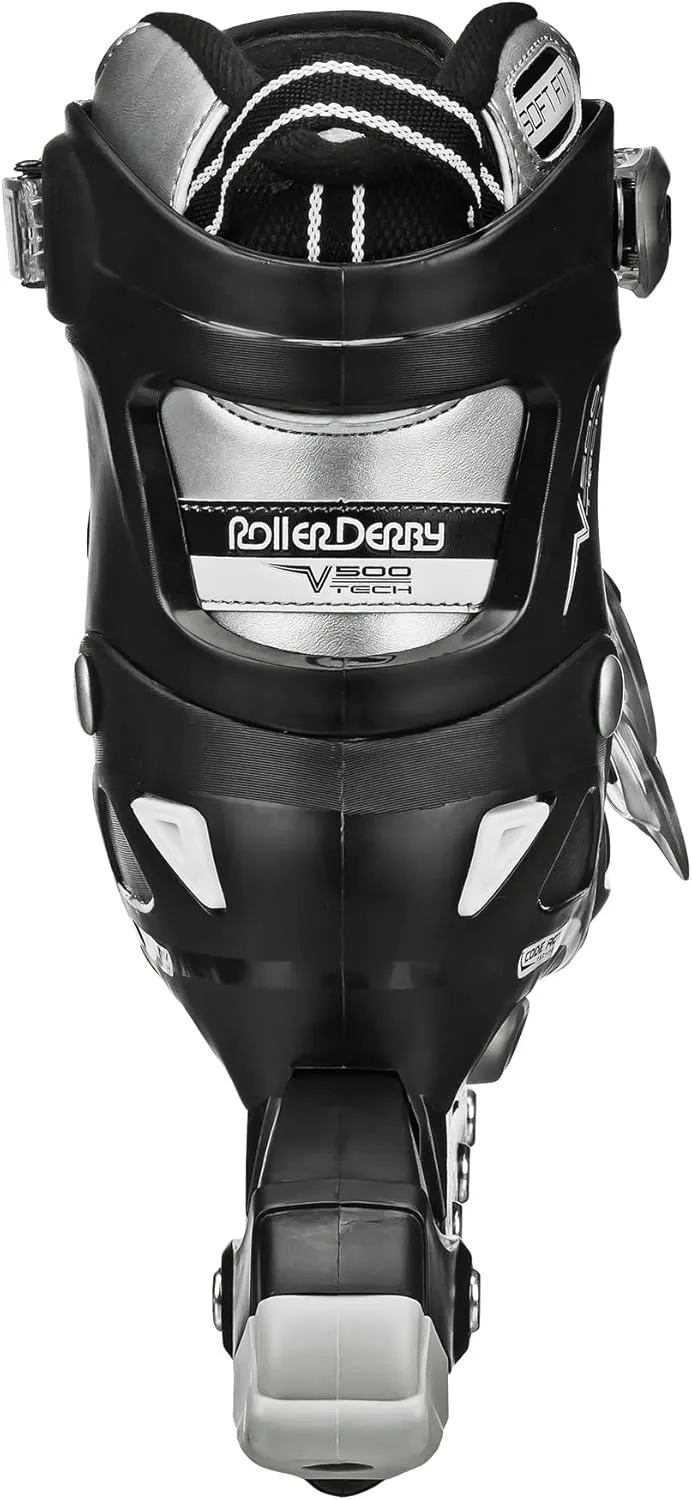 Roller Derby V-Tech 500 Adjustable Performance Inline Skates for Men, Women, Kids, Teens
