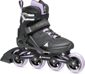 Rollerblade Macroblade 84 Women's Adult Fitness Inline Skate, Black & Lavender, Performance Inline Skates