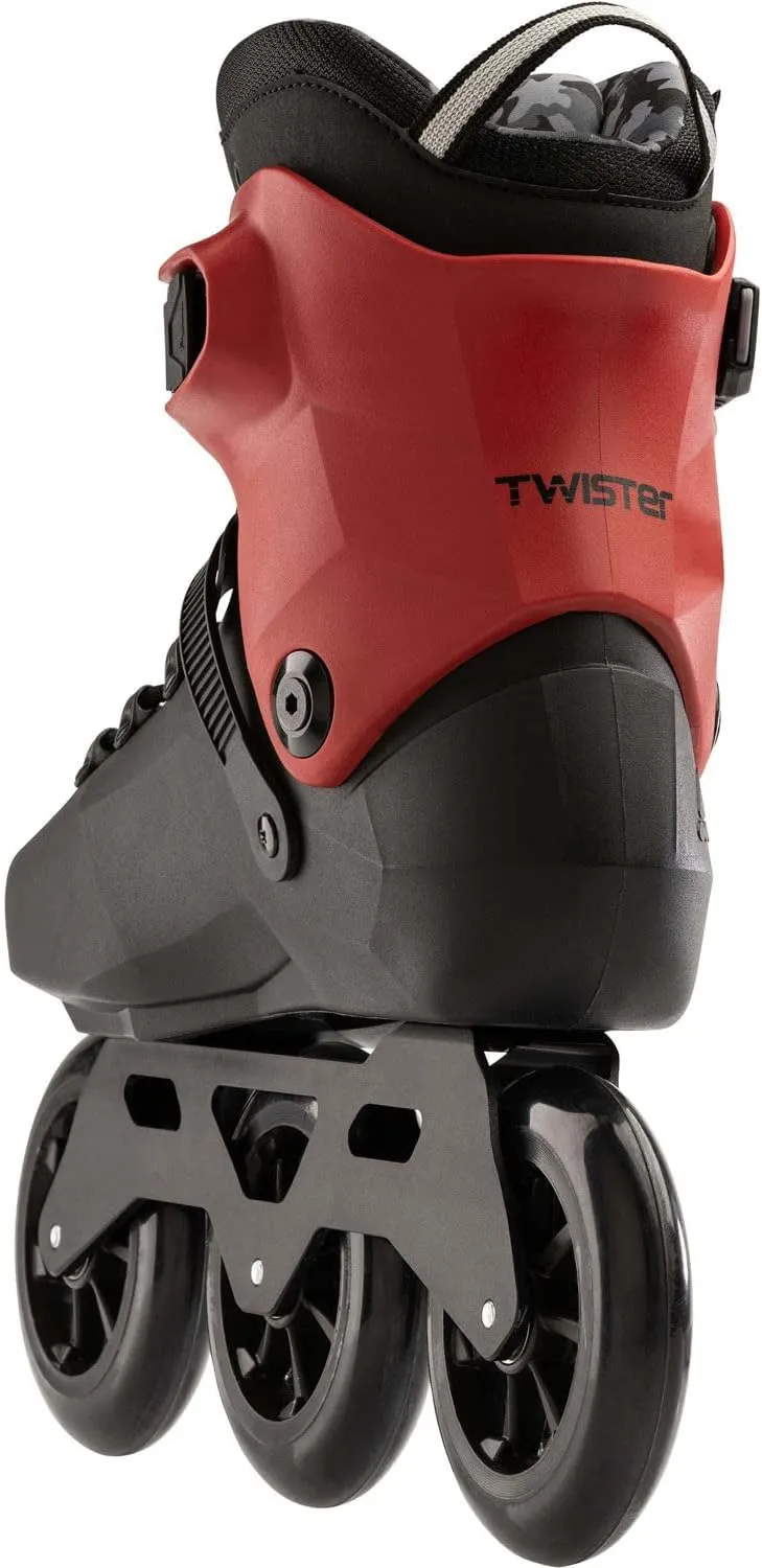 Rollerblade Twister 110 Unisex Adult Fitness Inline Skate, Black/Red, Urban Performance Inline Skates