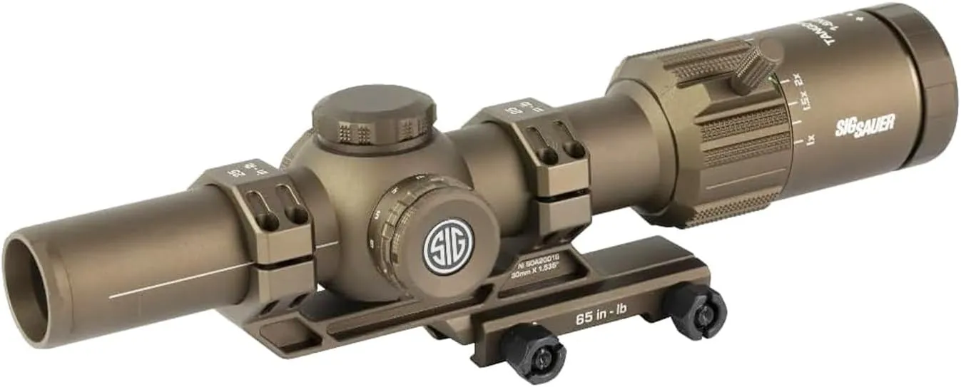 SIG SAUER Tango-MSR LPVO 1-8x24mm 30mm Maintube SFP Riflescope - Shockproof Waterproof Fogproof Hunting Rifle Scope with Illuminated MSR BDC-8 Reticle - Lens Covers & Cantilever Mount Included