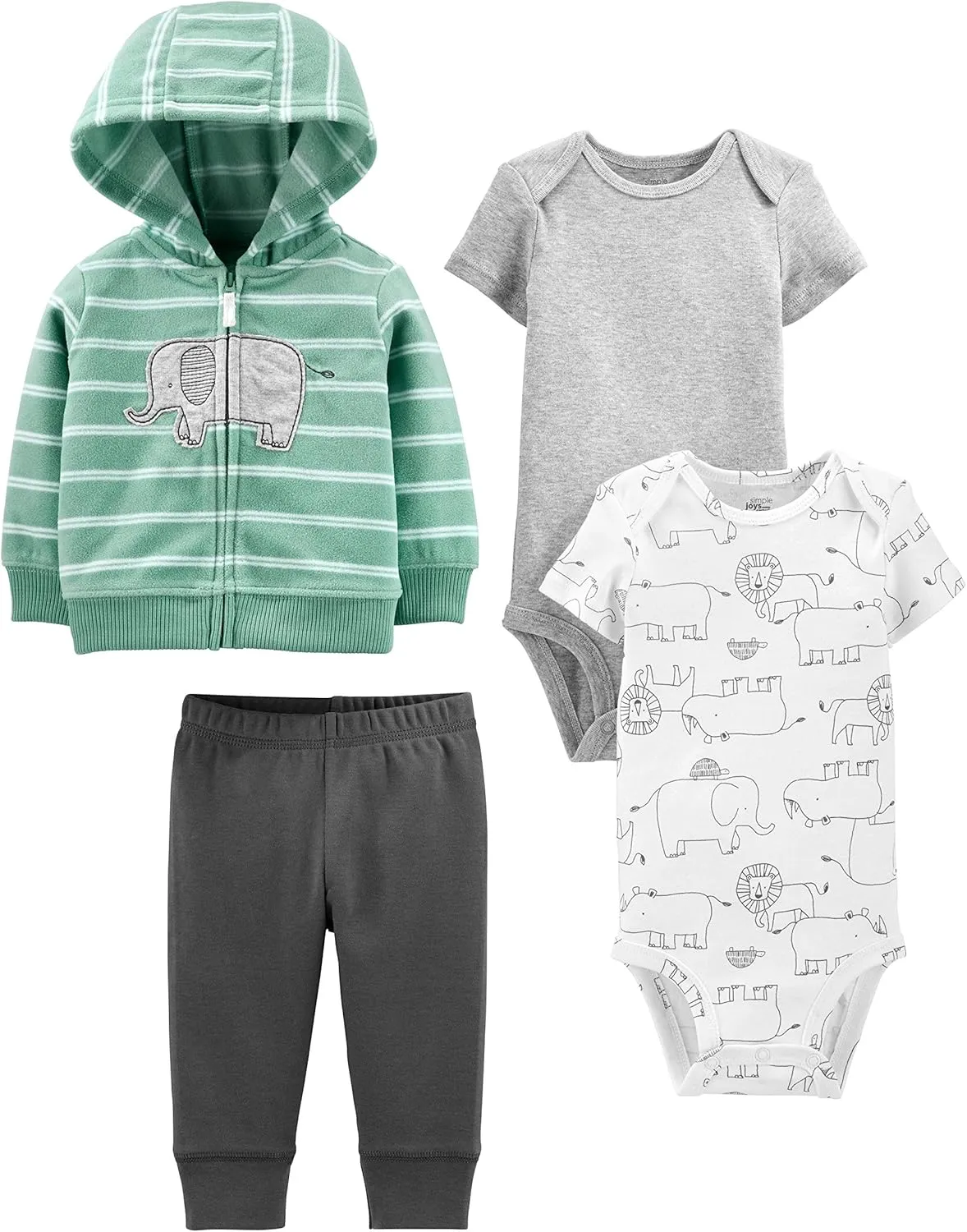 Simple Joys by Carter's baby-boys 4-piece Jacket, Pant, and Bodysuit Set