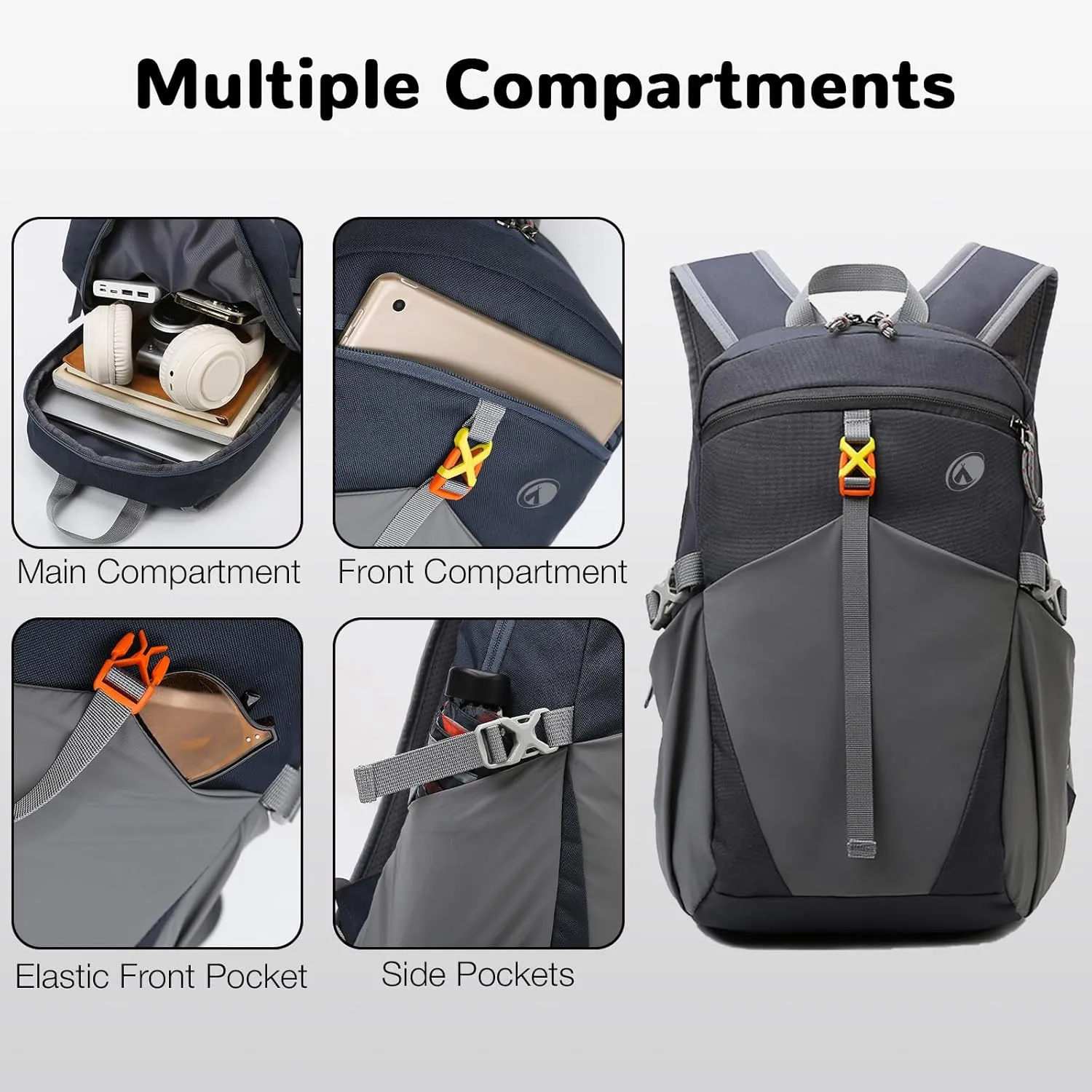 Small Hiking Backpack, 12L Waterproof Hiking Bag, Lightweight Daypack, Outdoor Backpack, Mini Day Pack for Men Women