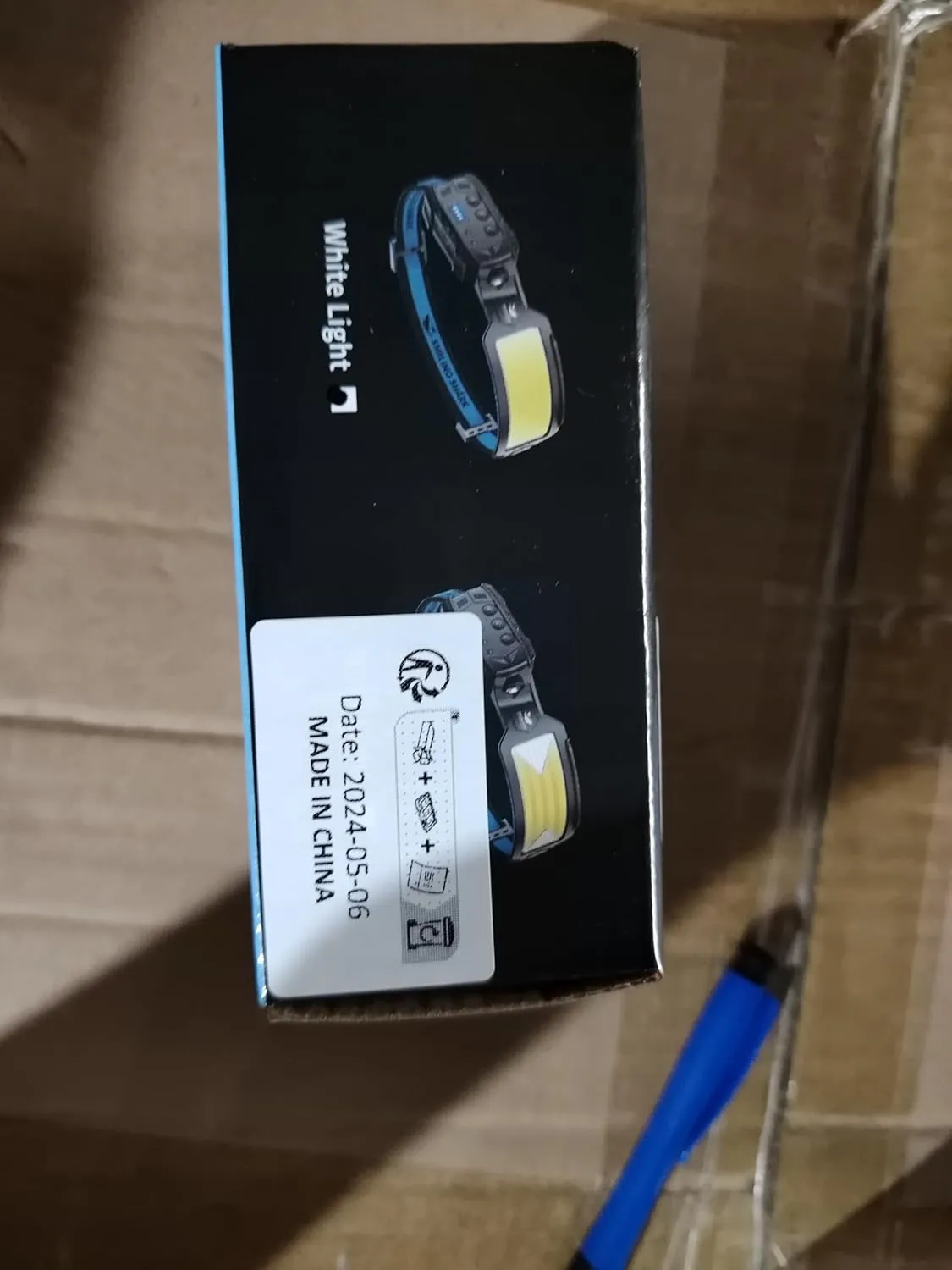 Smiling Shark Headlamp, Head Lamp Led Rechargeable 6 Modes 7*White Lights 270 Lighting Width Motion Sensor Red Tail Light for Camping Fishing Running Repairation, LED-Headlamp-Rechargeable-Light