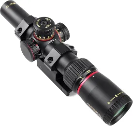 Sniper VT 1-5X24 FFP First Focal Plane LPVO Rifle Scope with Red/Green Illuminated Reticle and Scope Mount